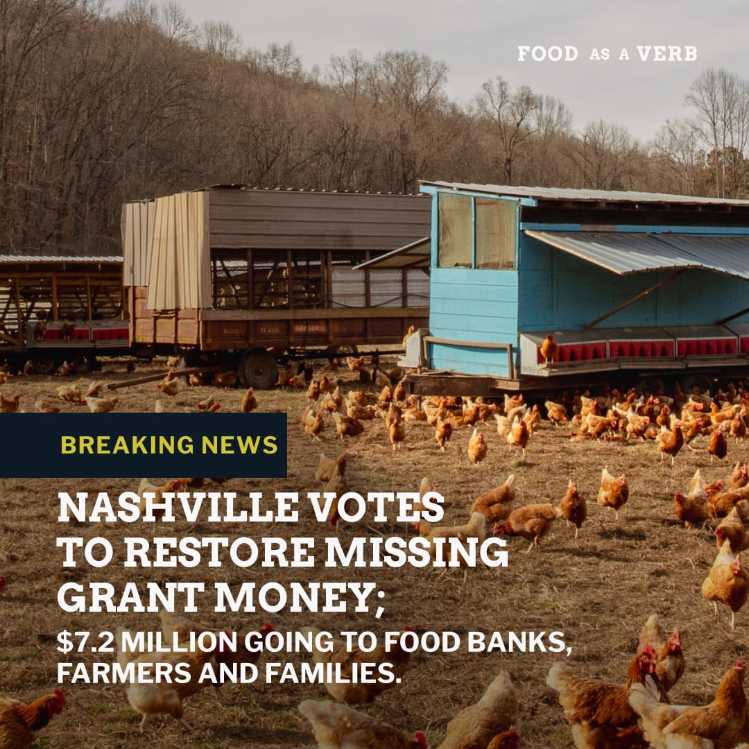 Breaking News: Nashville allocates $7.2 million in budget for farmers, food banks and families.