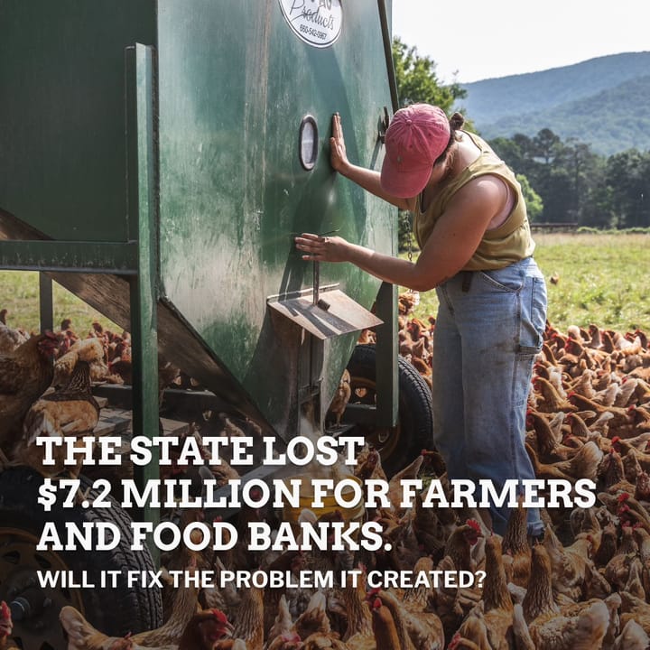 The state lost $7.2 million for farmers and food banks. Will it fix the problem it created?